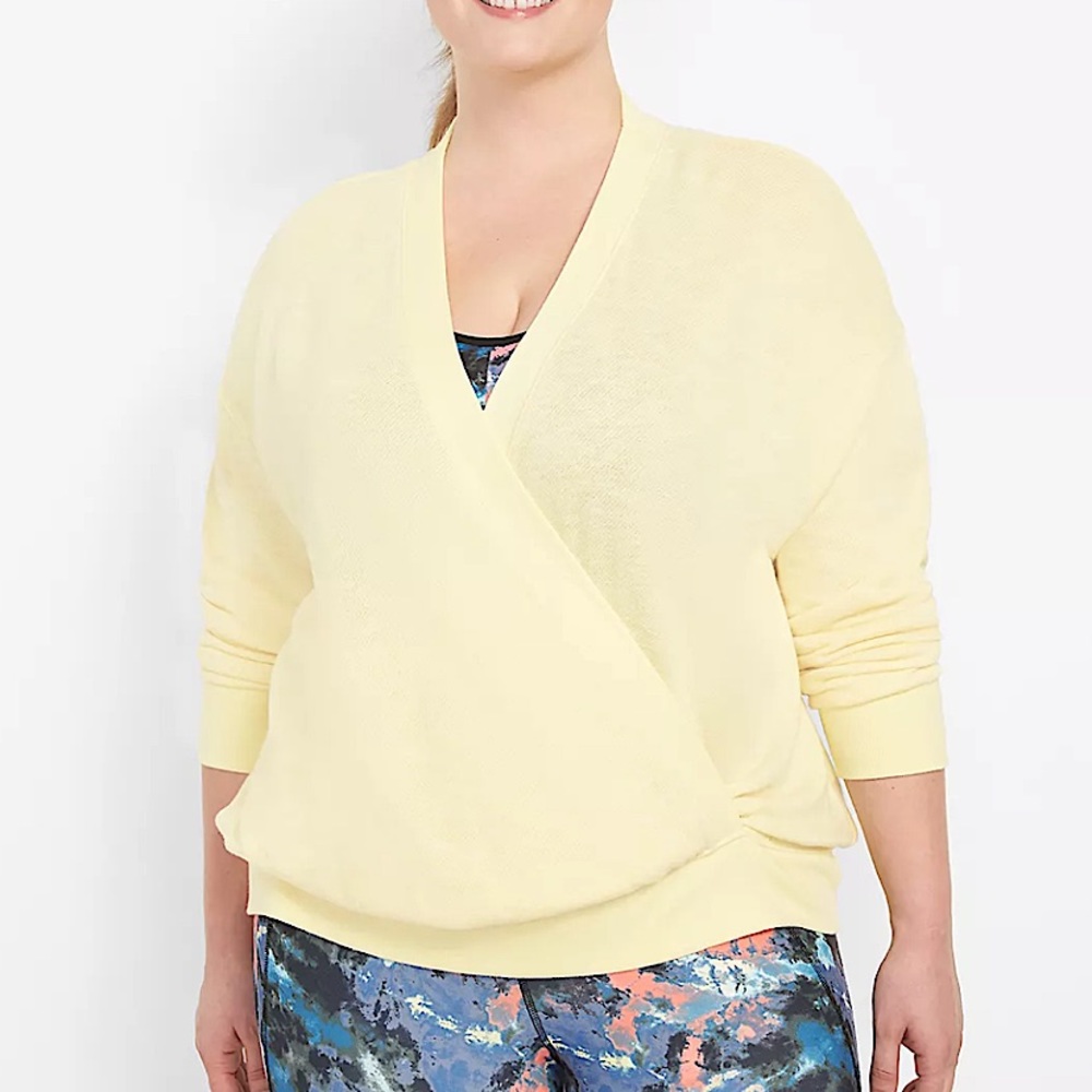 Long sleeeve surpluses neckline